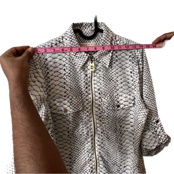 Michael Kors Lightweight Zip Up Snake Print Jacket S - Picture 5 of 8